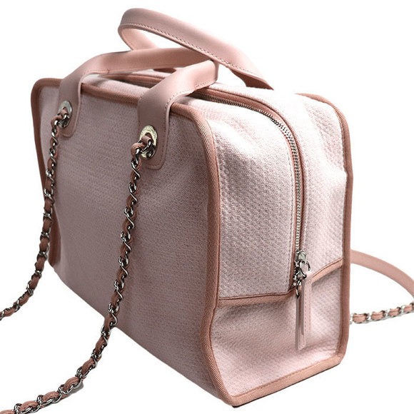 Chanel A92750 Pink Bag 2Way Deauville Shoulder Bowling - Picture 1 of 10